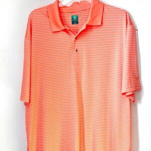 Pro Tour Men’s XL Golf Shirt Orange And White Polo